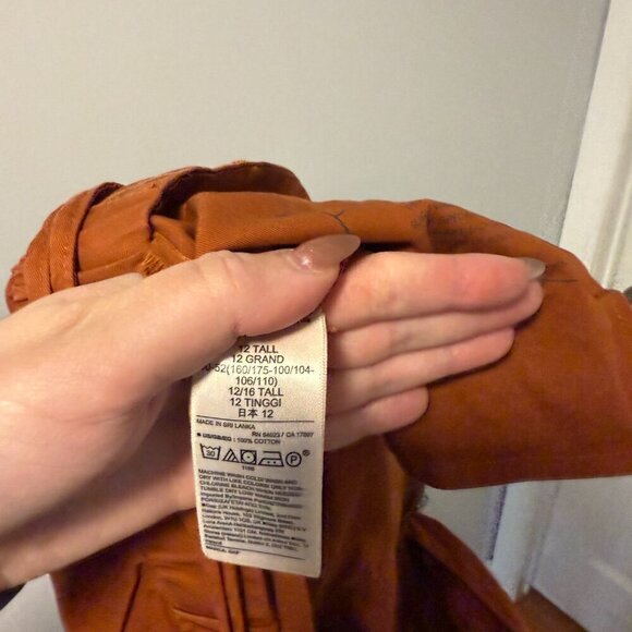 GAP Twill Barrel Ankle Pant Copper 12 - Picture 6 of 11